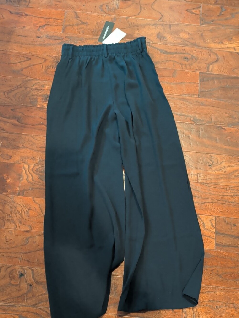 High-Rise Navy Wide-Leg Trousers for Women - Picture 6 of 7